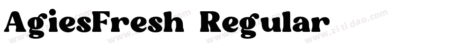 AgiesFresh Regular字体转换
